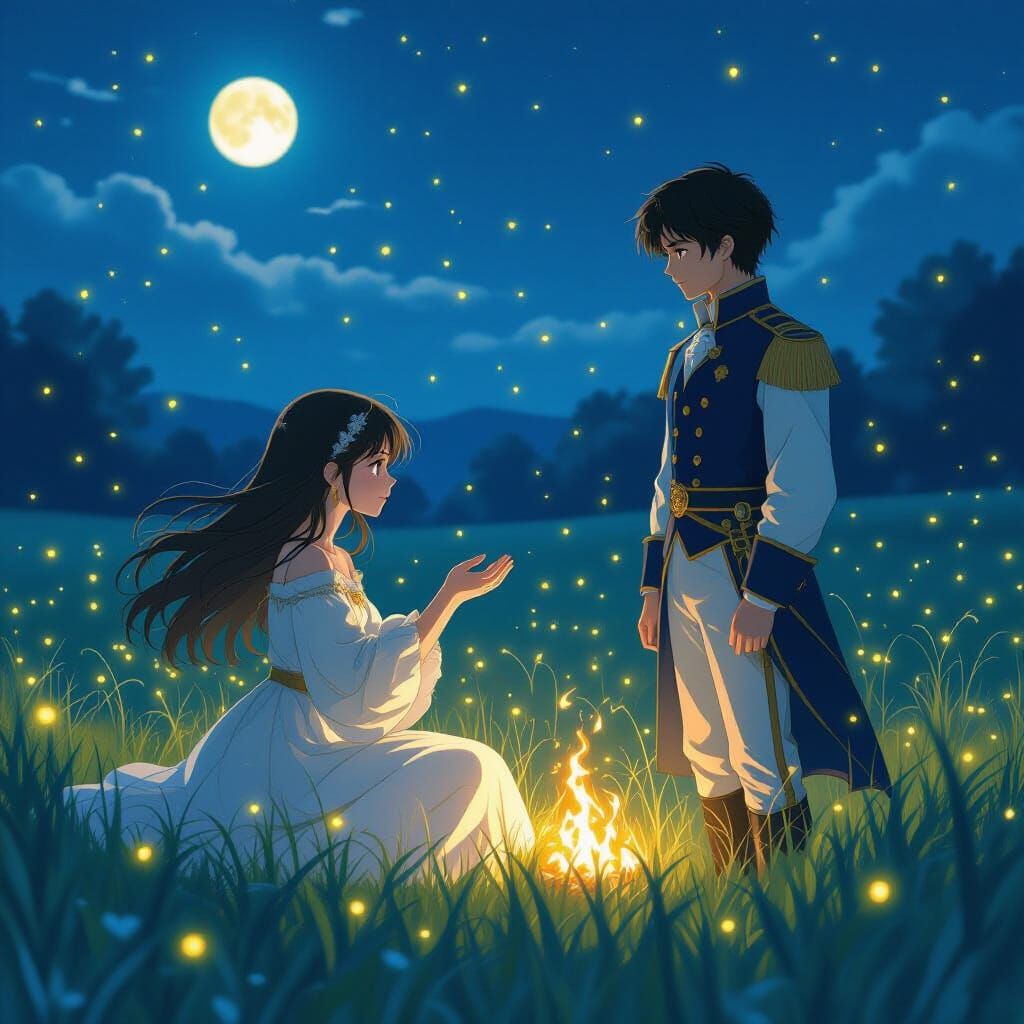 Moonlit Meadow Dream: Imagination and Royal Admiration