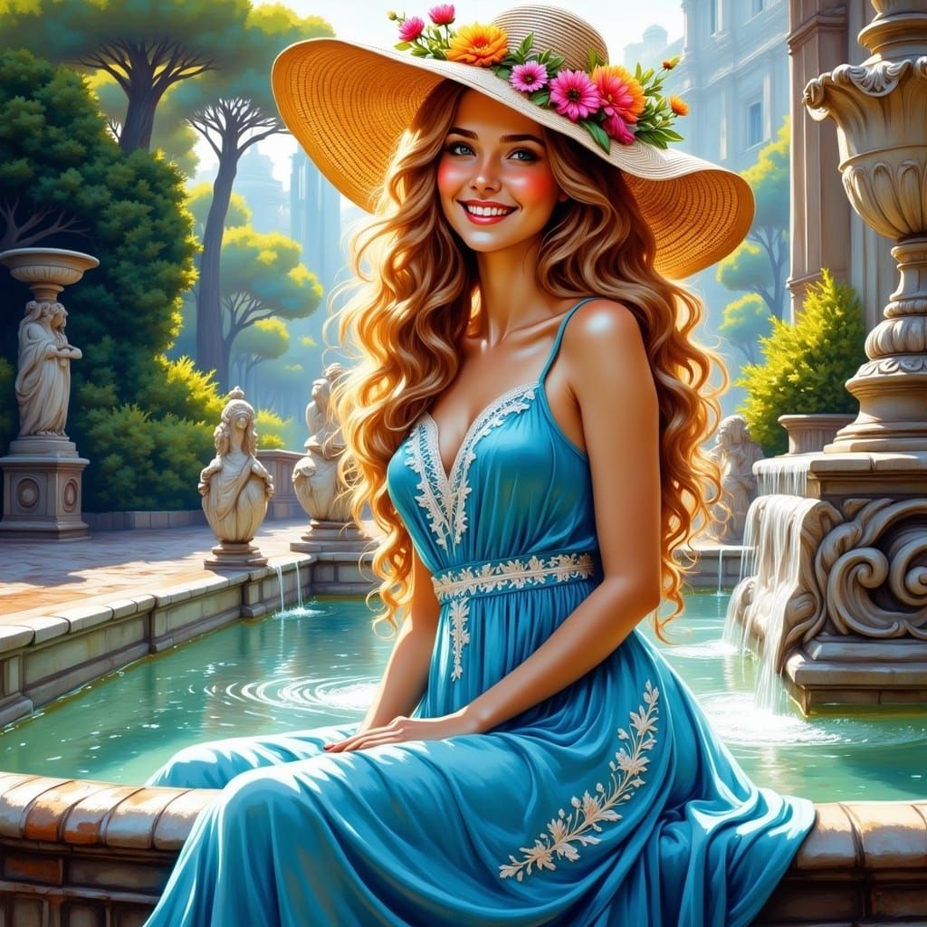 Golden Hour in Rome: Atmospheric Matte Painting