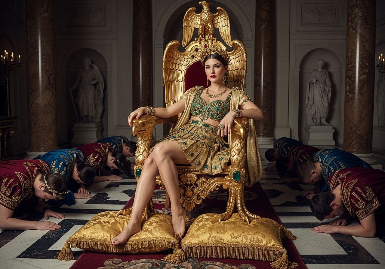 Roman Empress on Golden Throne
