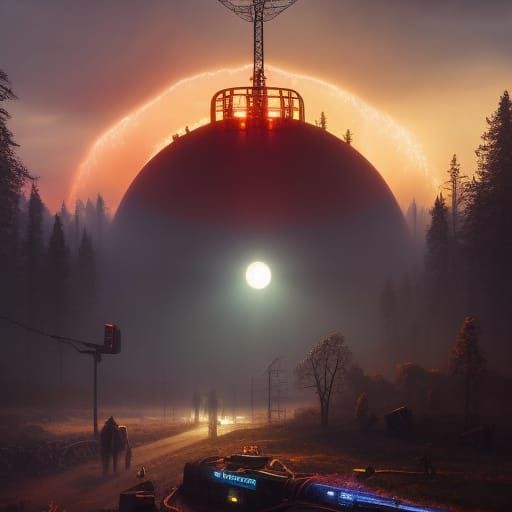 Dystopian Post-Apocalyptic World in Electric State Style