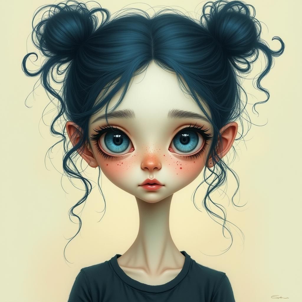 Dreamlike Portrait in Gothic Fantasy Style