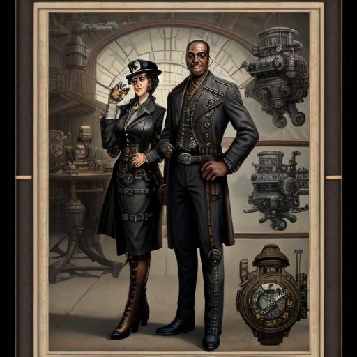 Dieselpunk Pilots with Steampunk Engine
