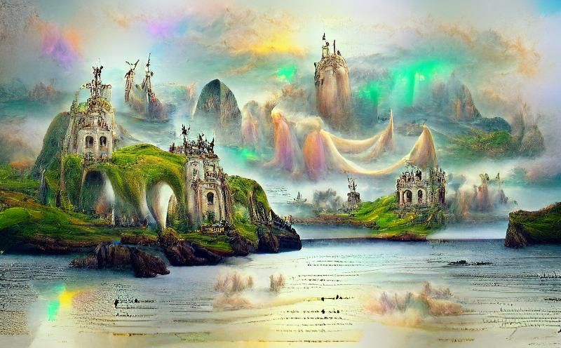 Boat Searches for Hy-Brasil in a Magical Landscape