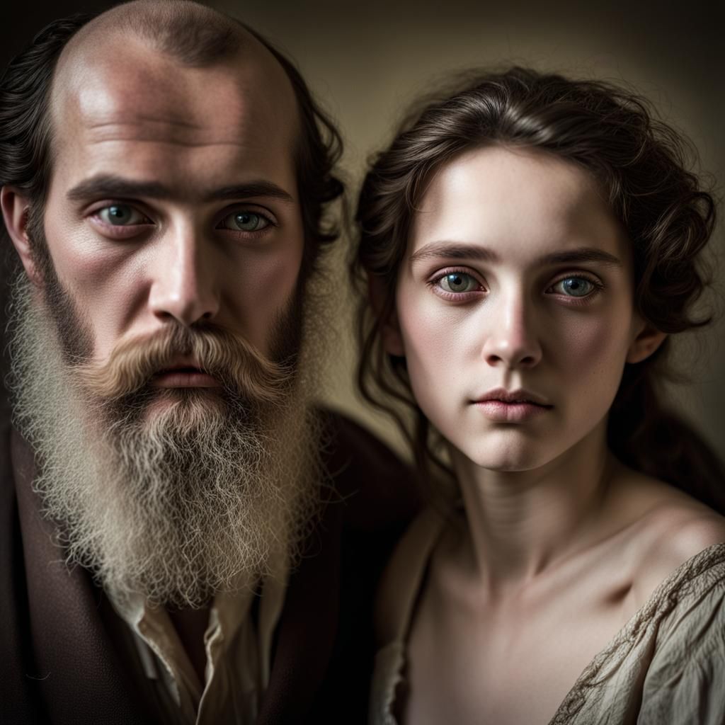 Troubled 19th Century Couple Portrait