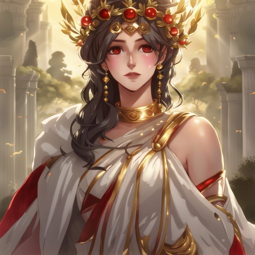Anime Art of a Tyrant Greek Queen