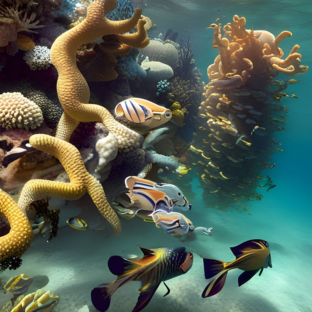 Abstract Deep Ocean Scene