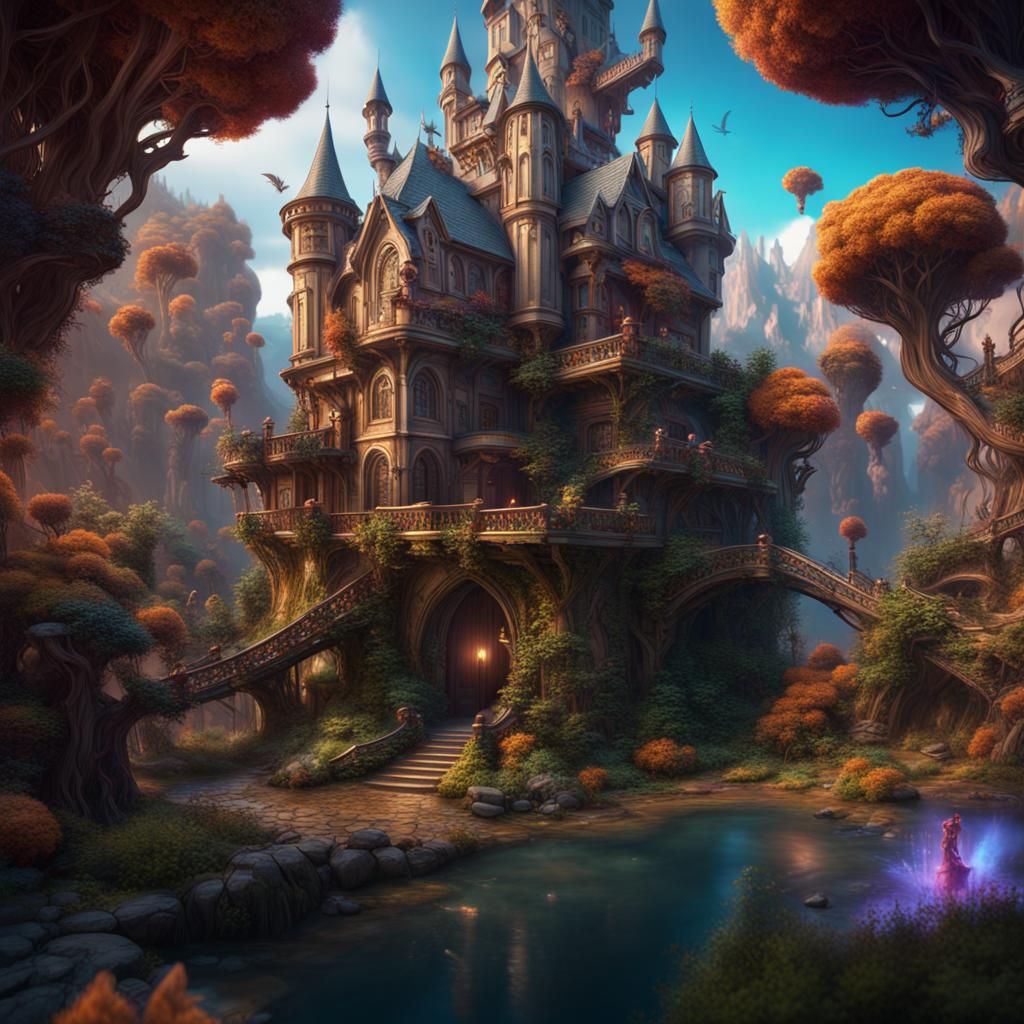 Fantastical World of Pure Imagination: Detailed Matte Painti...