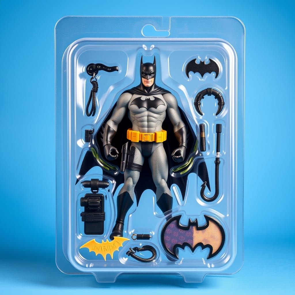 Batman Comic Book Figure in Dynamic Plastic Blister Pack
