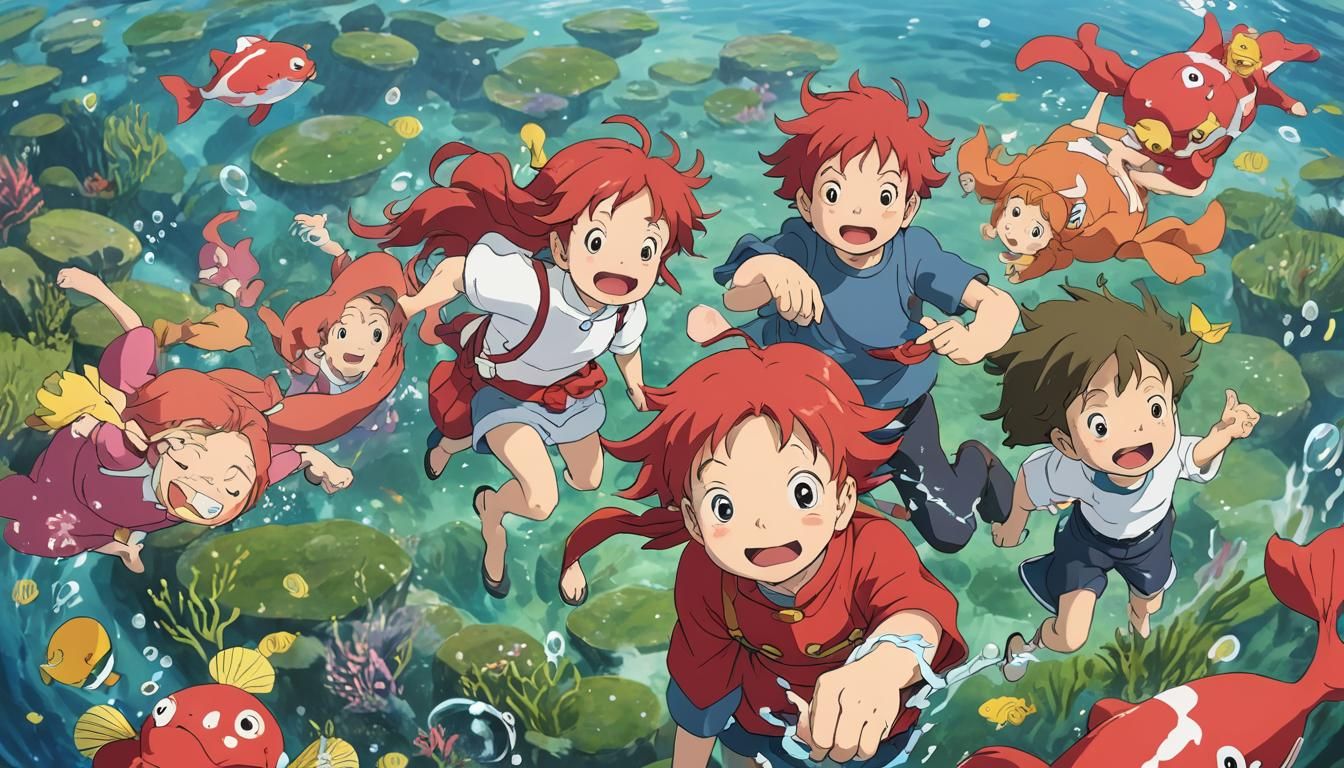 Ponyo in Anime Key Visual Style