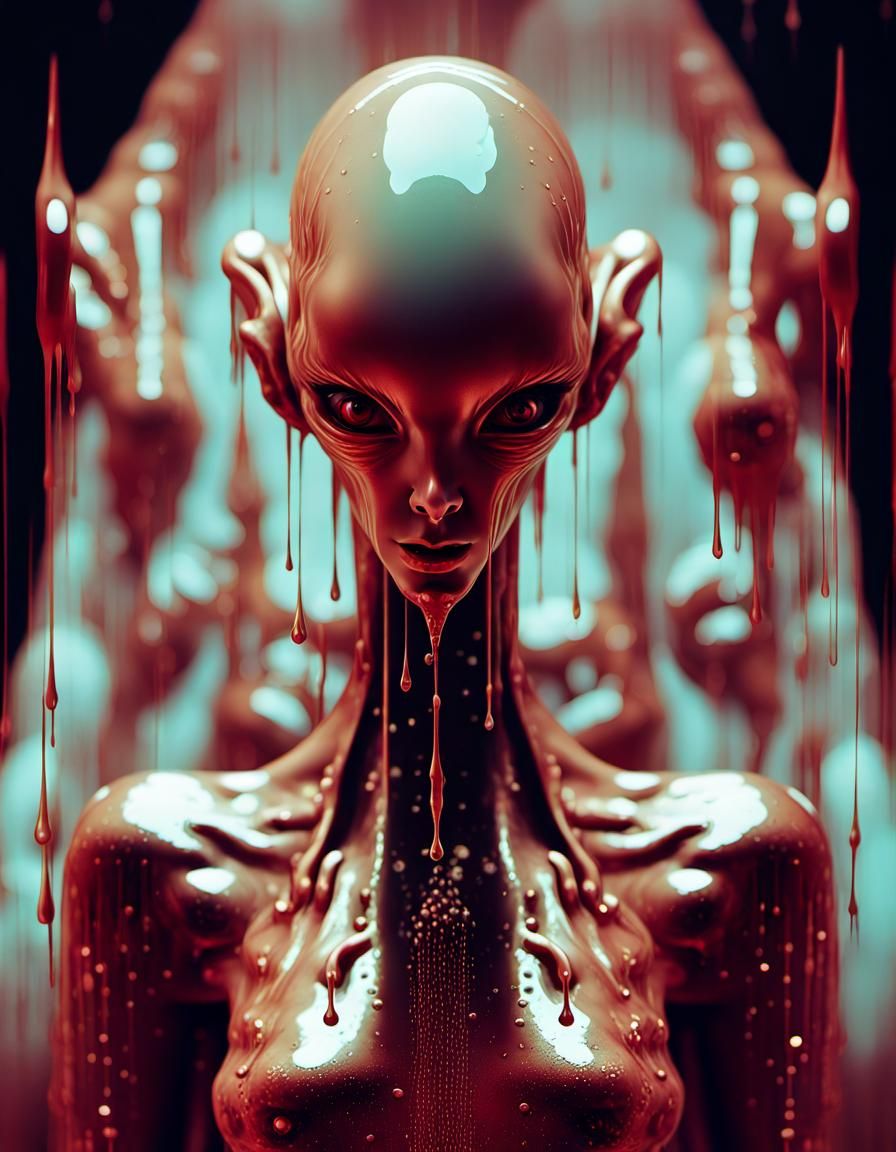 Sobbing Aliens in Dripping Moonlight, Vintage Style