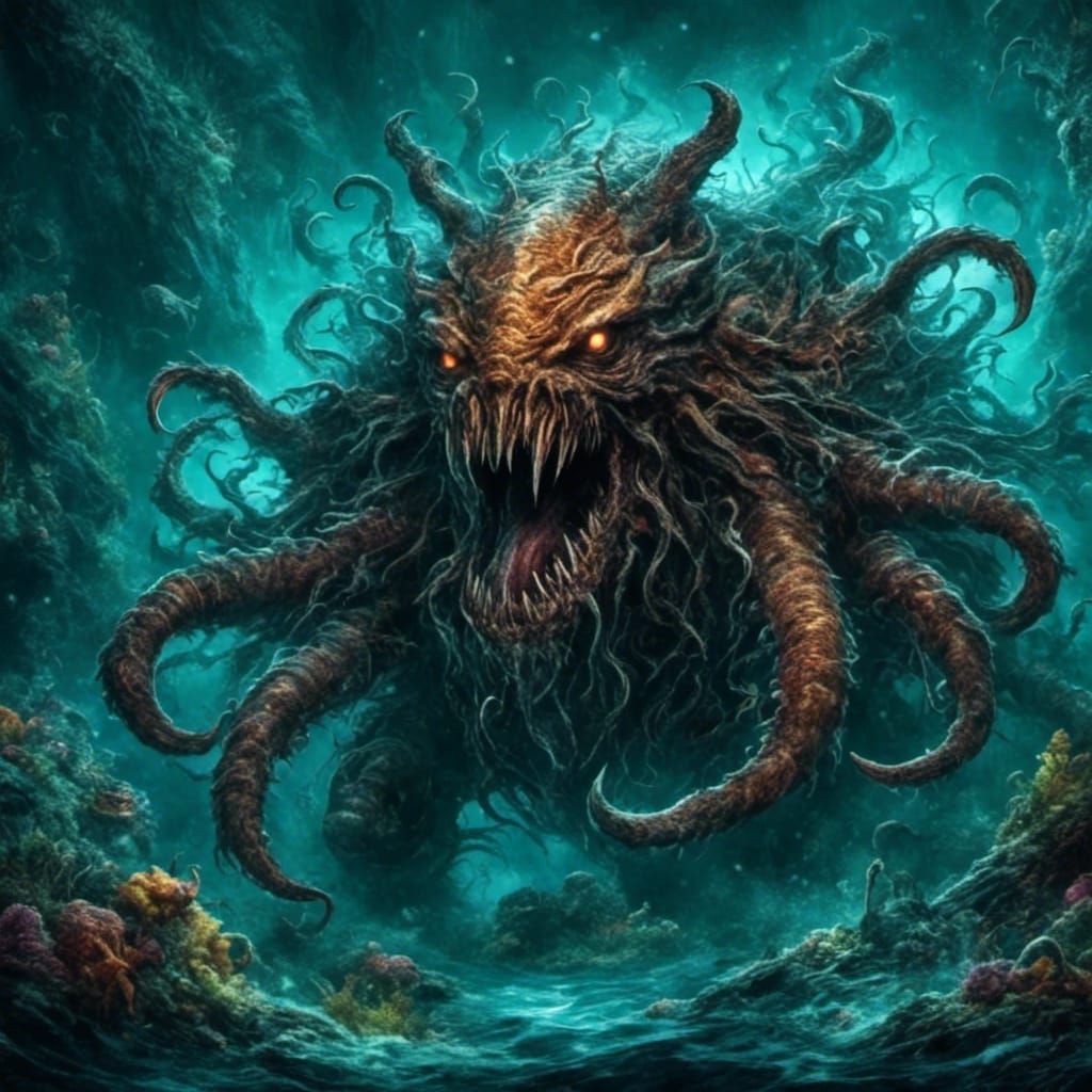 Cursed Monsters of the Deep: AI-Generated Art