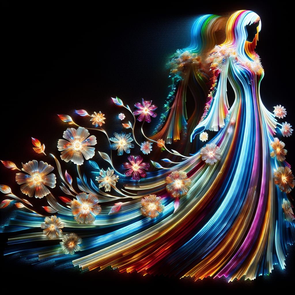 Rainbow Ghost Woman in Luminous Resin
