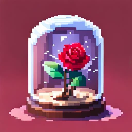 Red Rose under dome