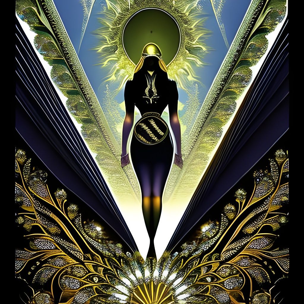 Elegant Botanical Elevator Scene with Perfect Woman