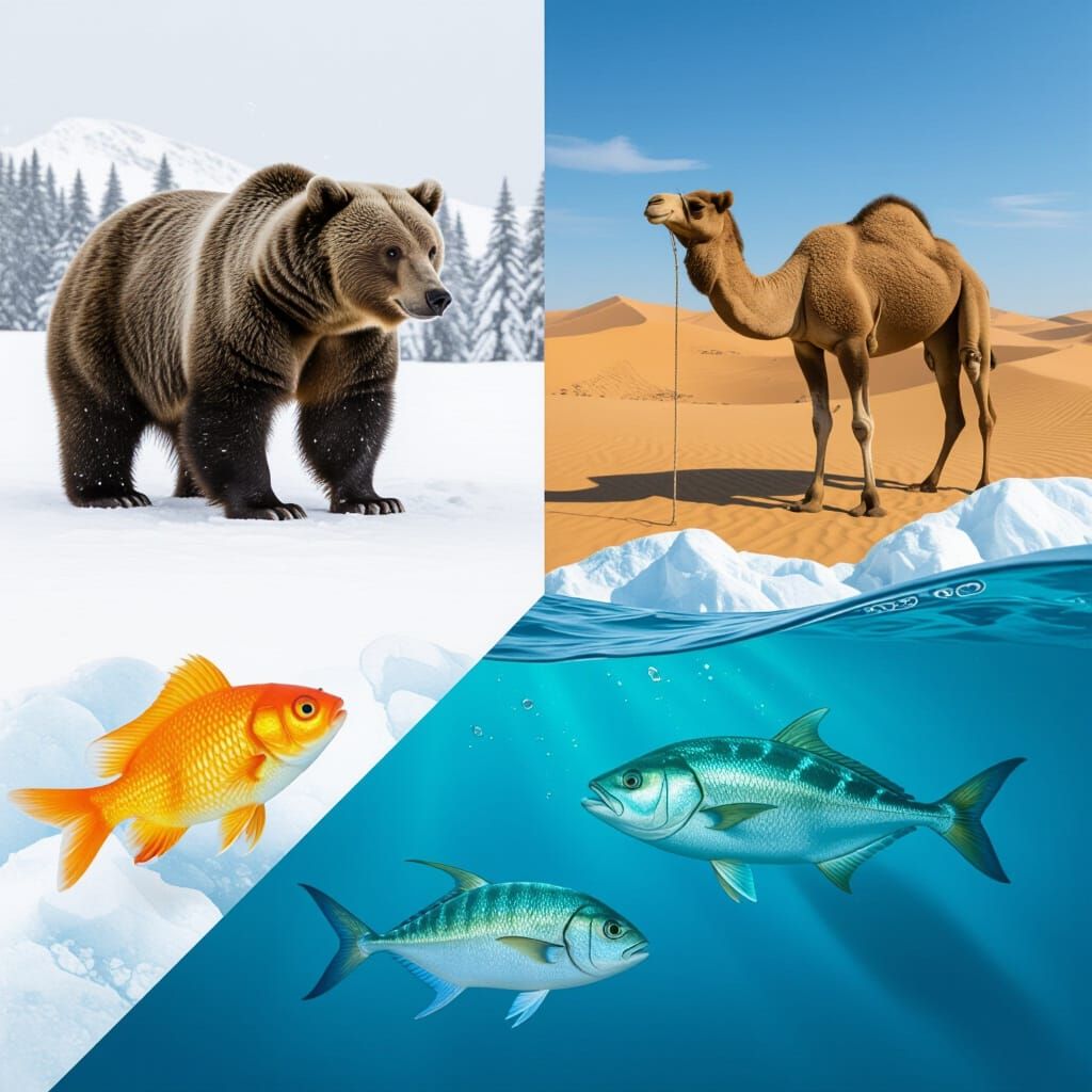 Animals in Natural Habitats: A Realistic AI Image