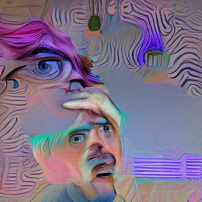 Surreal Landscape with Vibrant Flora