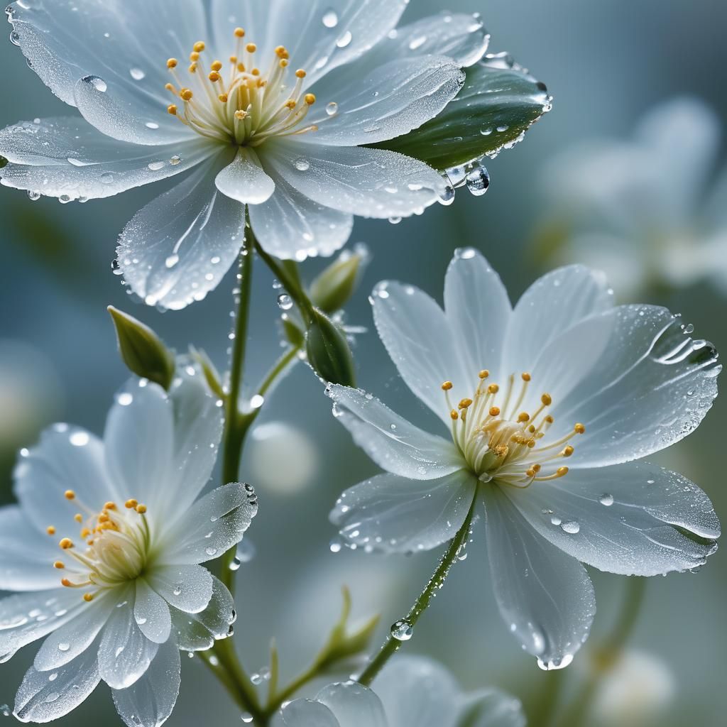Ethereal Flowers with Translucent Glass Petals