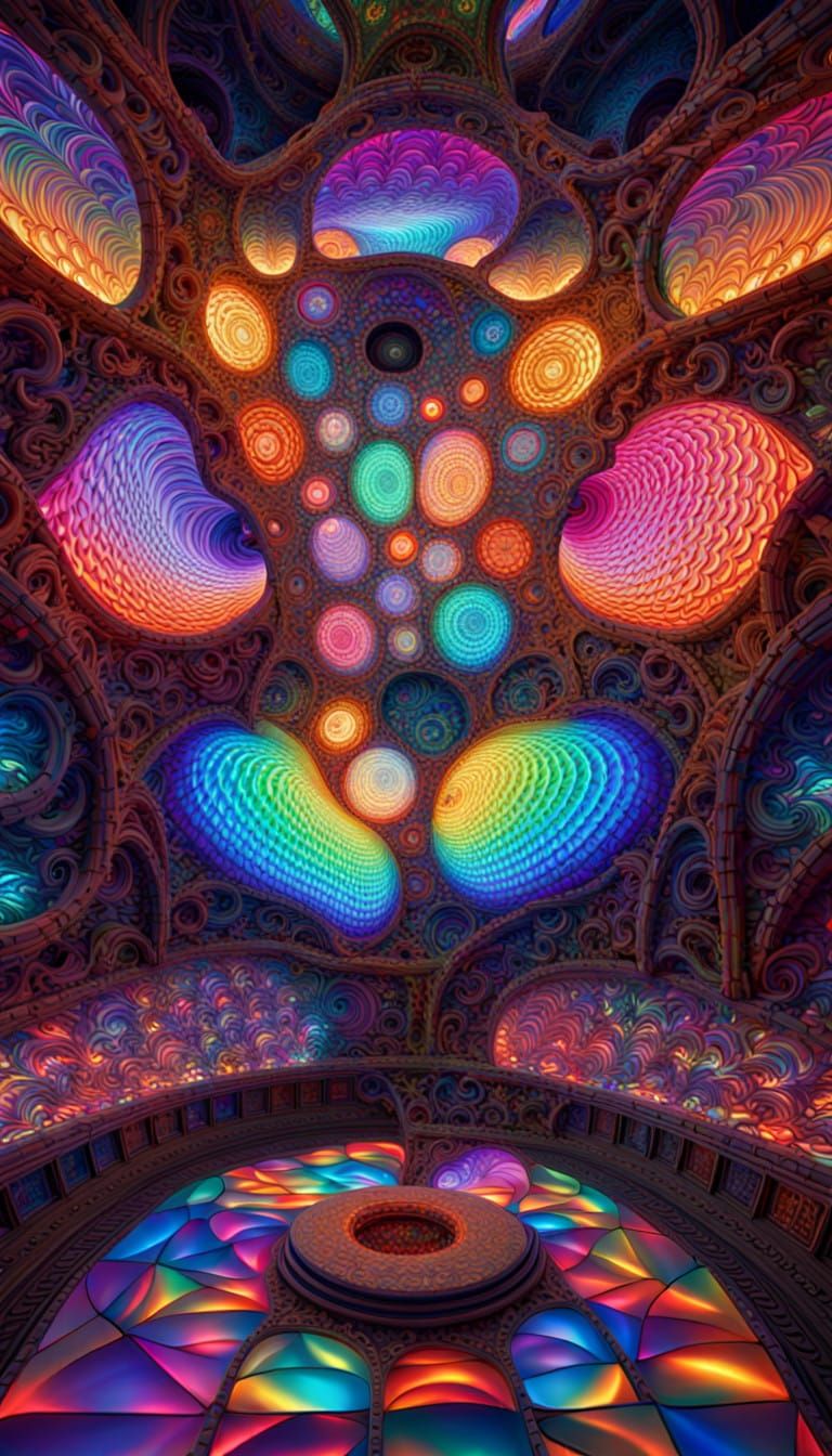 Zentangle Iridescent Masterpiece 
Extrapolate and Illustrate A Zero Gravity Sculpture Of Humanities  Search For Understa...