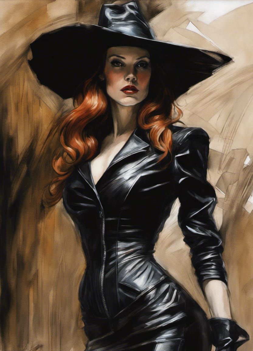 Badass Witch Portrait in Gothic Potion Room