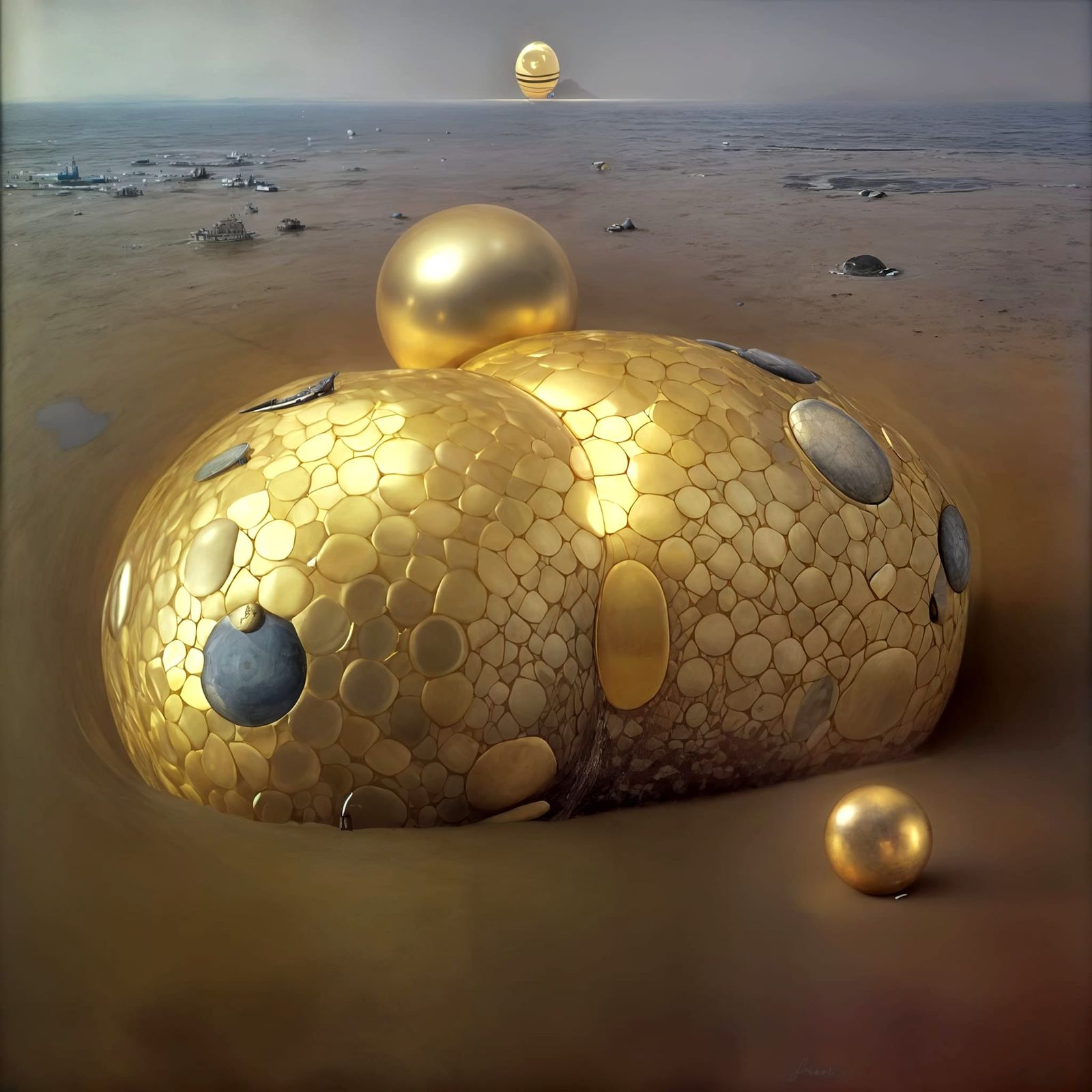 Hyperreal Painting in the Style of Klimt and Others