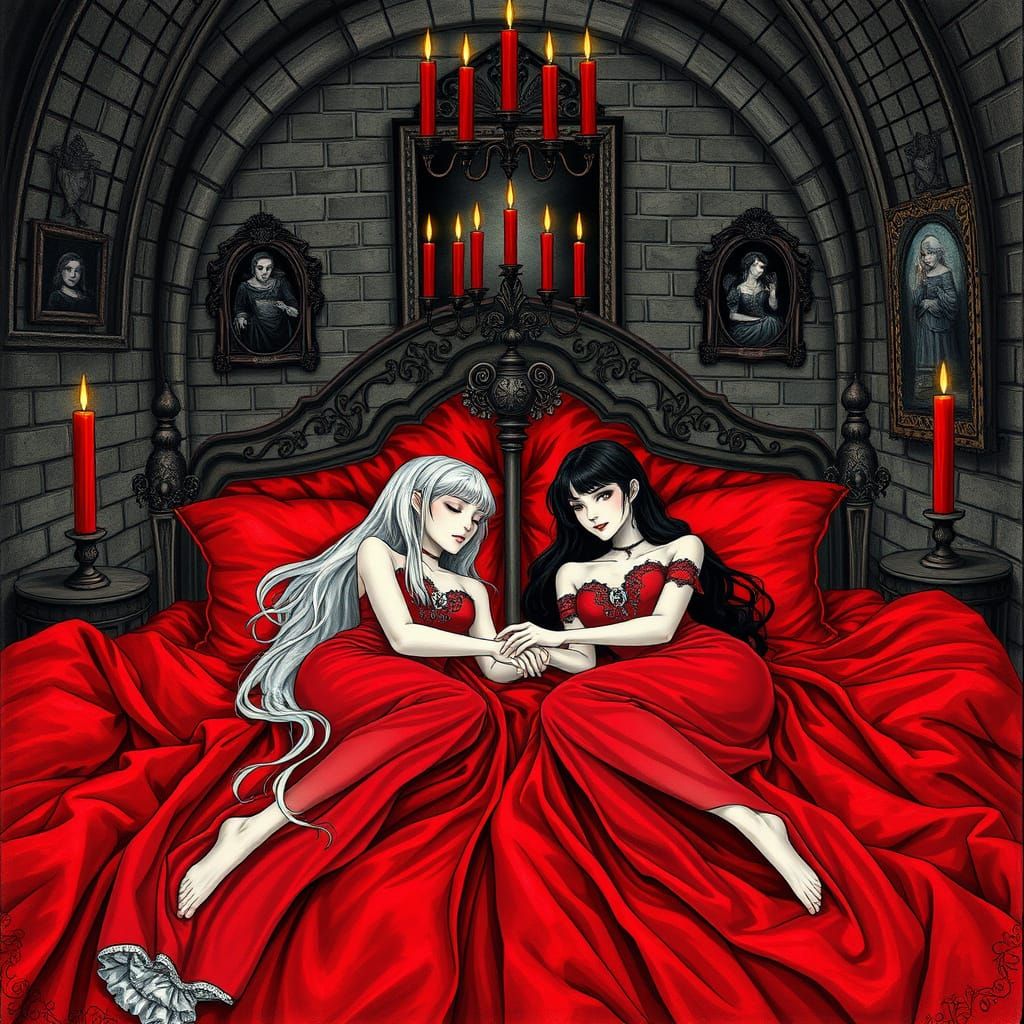Gothic Goddesses in Elegant Slumber