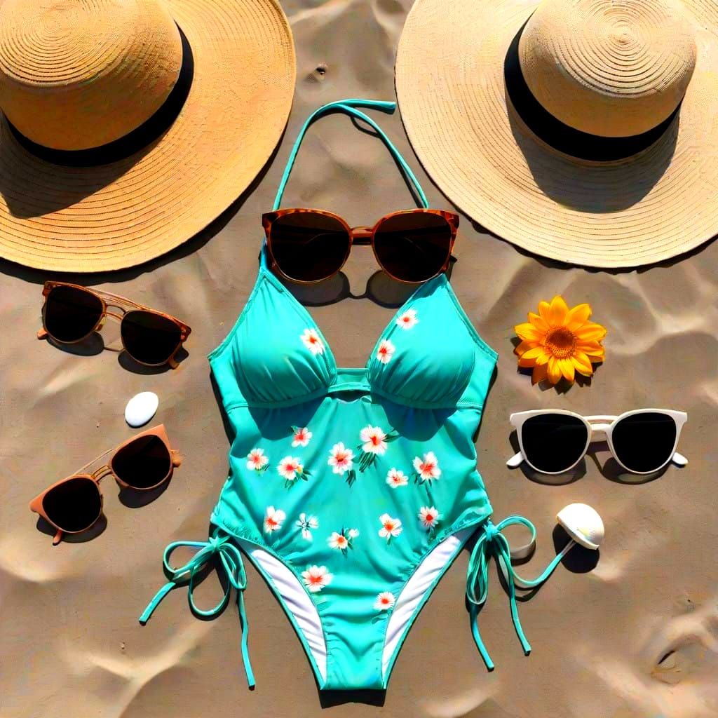 Beachy Fun and Flair in Floral Bikini Style