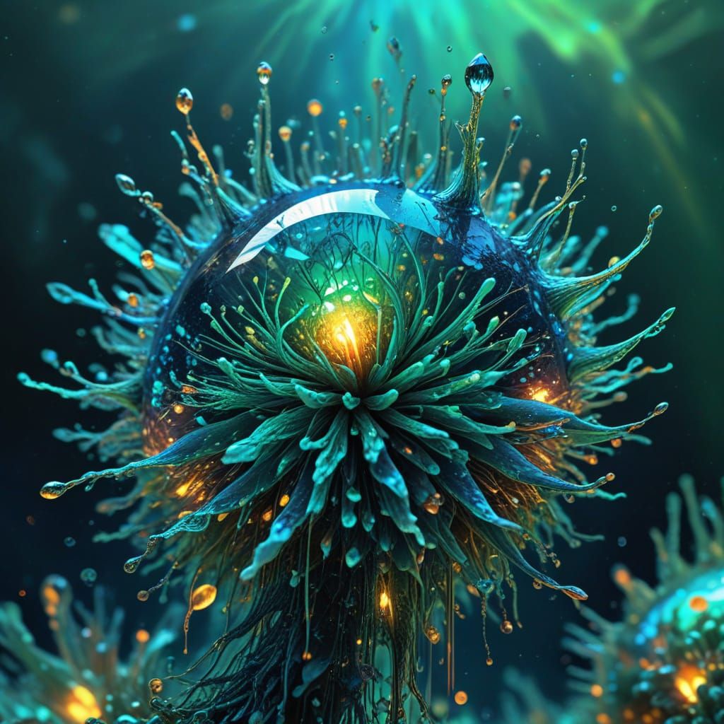 Microscopic World in Vibrant, Iridescent Colors