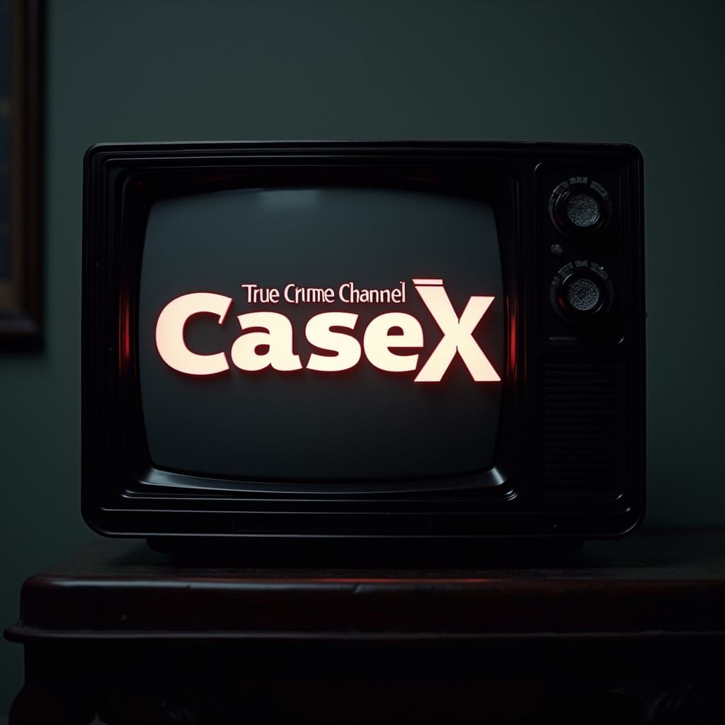 True Crime Channel Logo "CaseX" in Futuristic Style