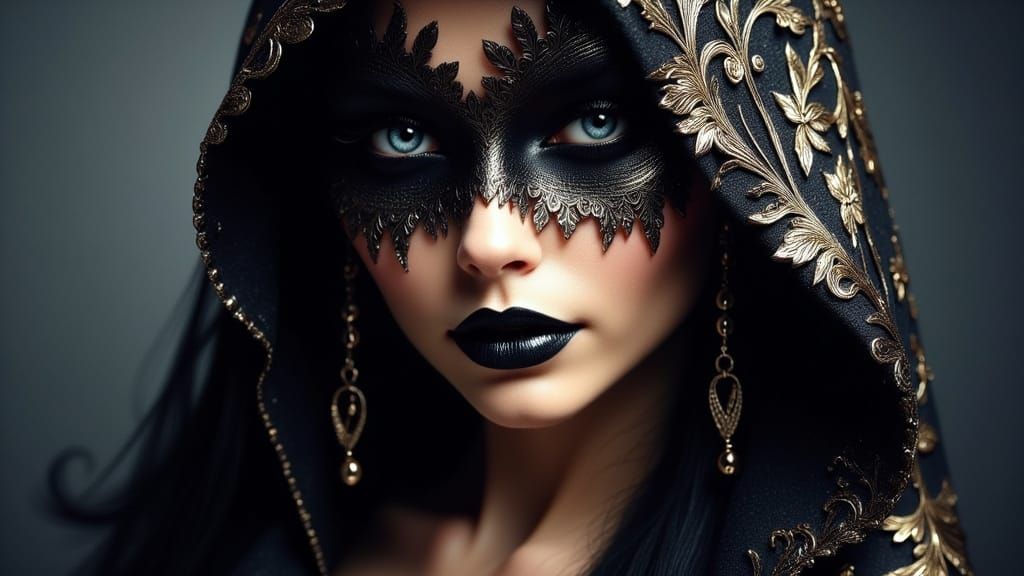 Ethereal Dark Portraits in Vibrant Flux