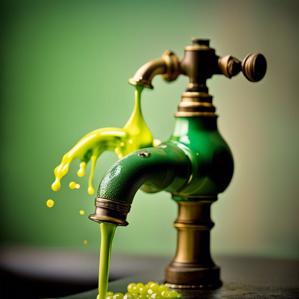 Vomiting Faucet in 18th Century Photography Style