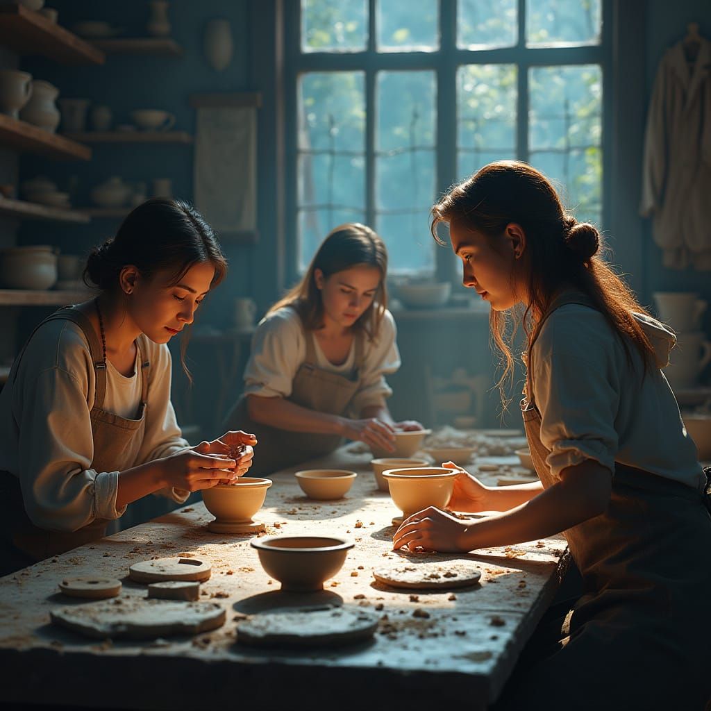 Women in a Mystical Ceramic Workshop