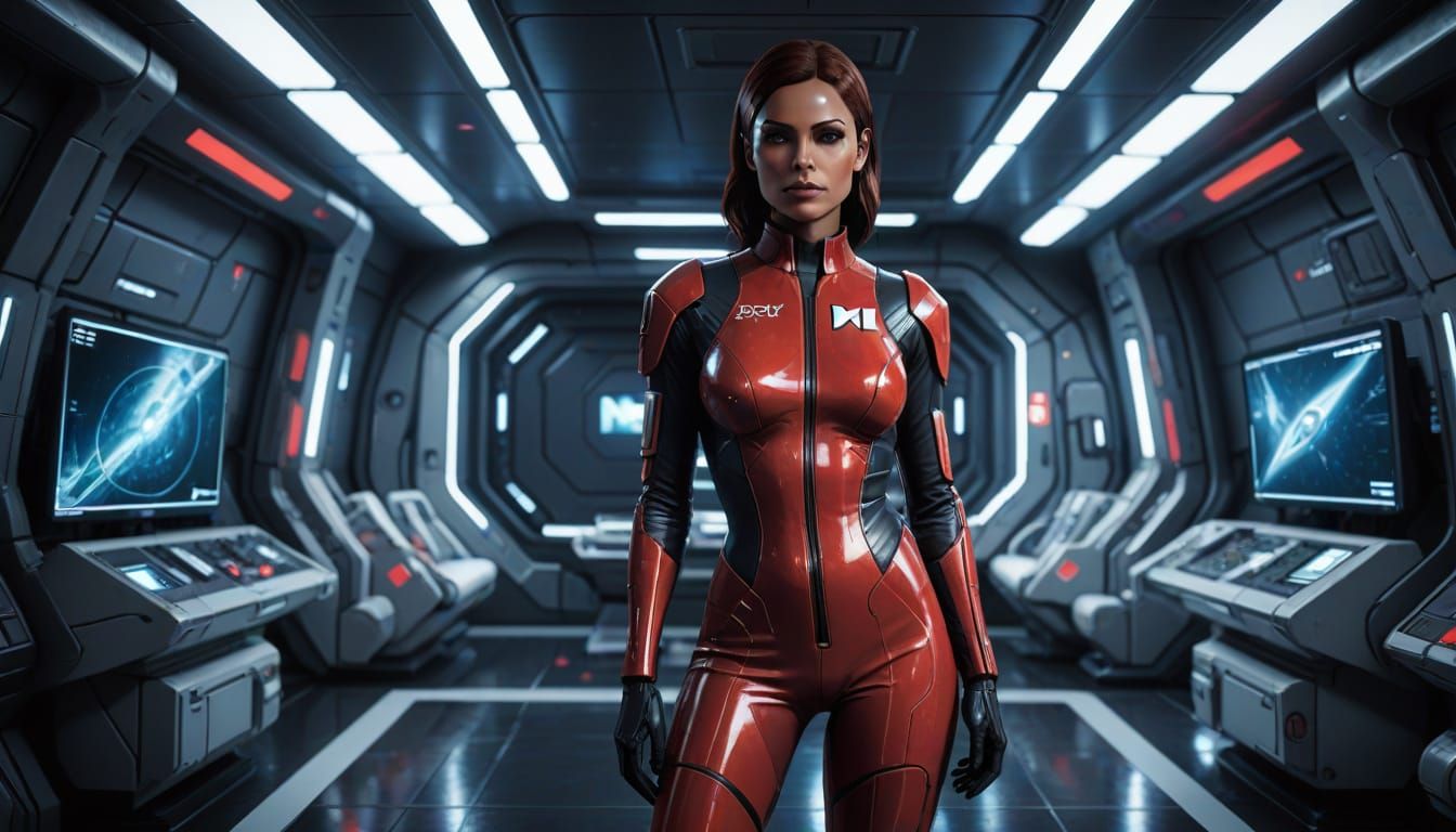 Sultry Nurse in Futuristic Spaceship Hospital