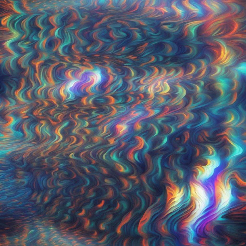 Neon Glowing Abstract Hypnotic Pattern with Illusion