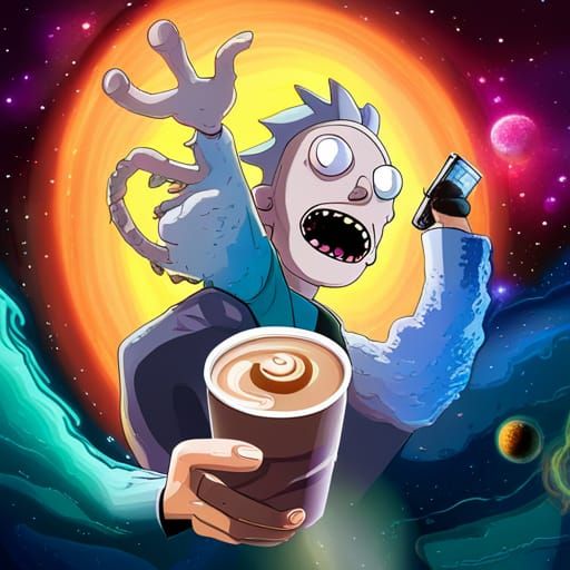 Rick and Morty Coffee Break in Space