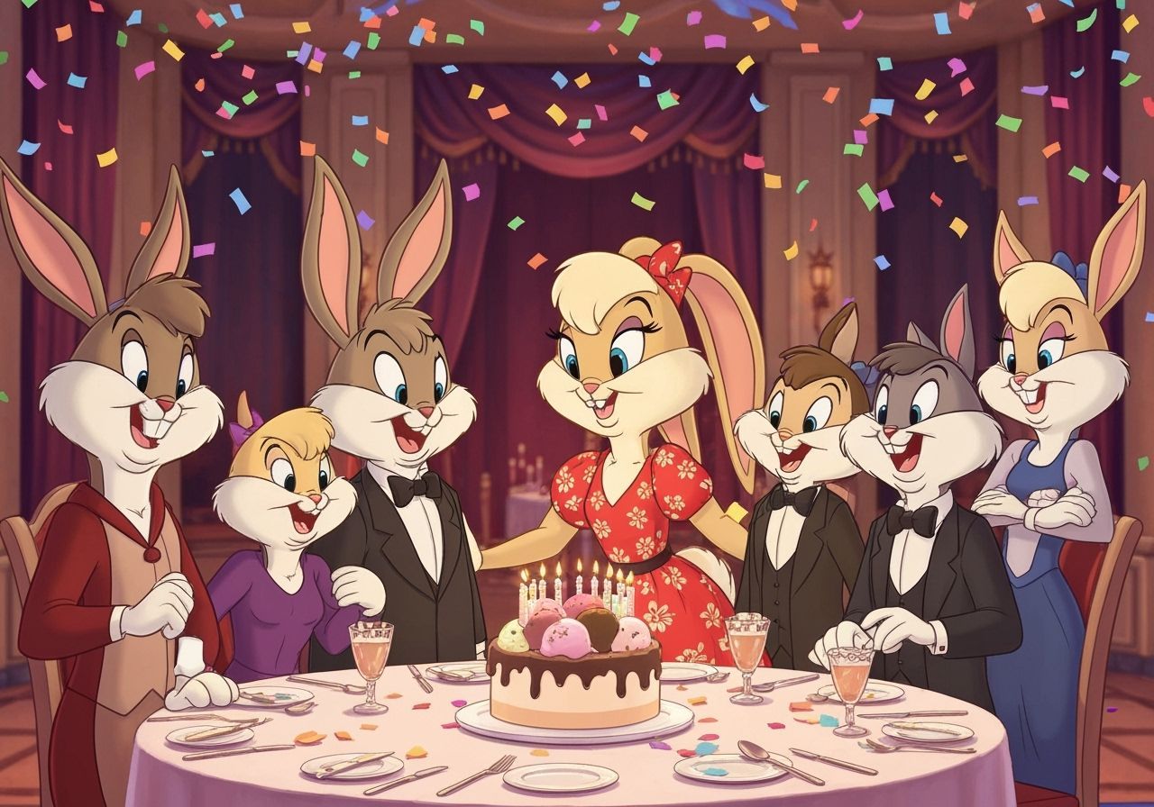 Lola Bunny's Lavish Birthday Party with Friends and Family