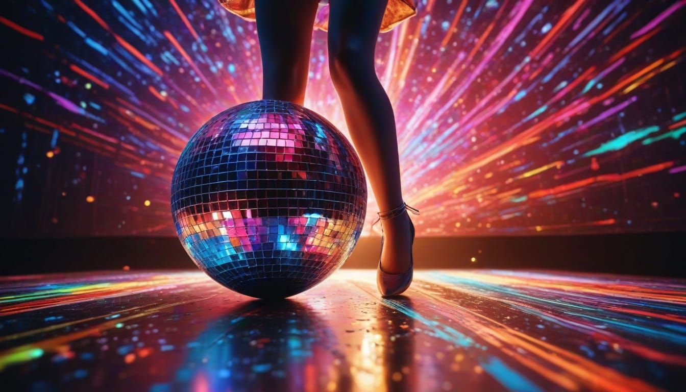 Surreal Cosmic Dance in Vibrant Colors