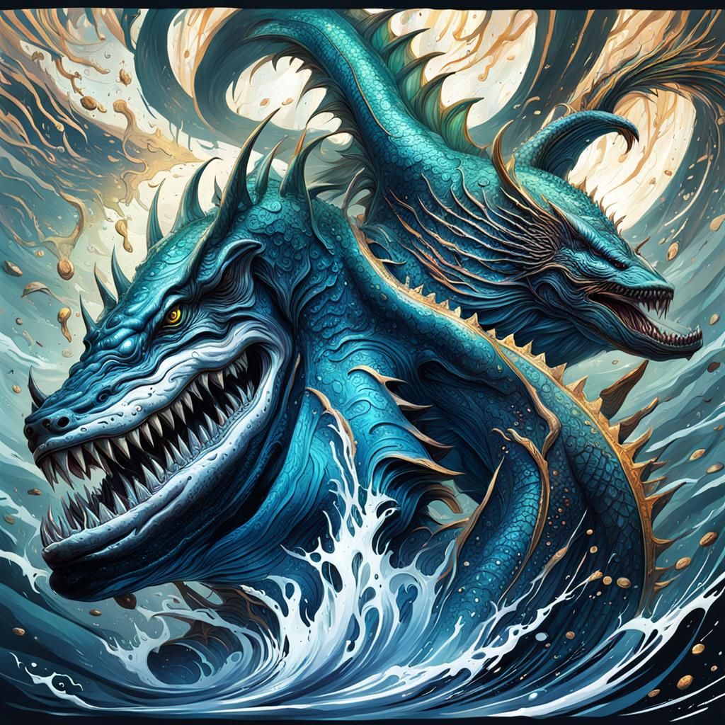 Hyperrealistic Leviathan Concept Art in Color