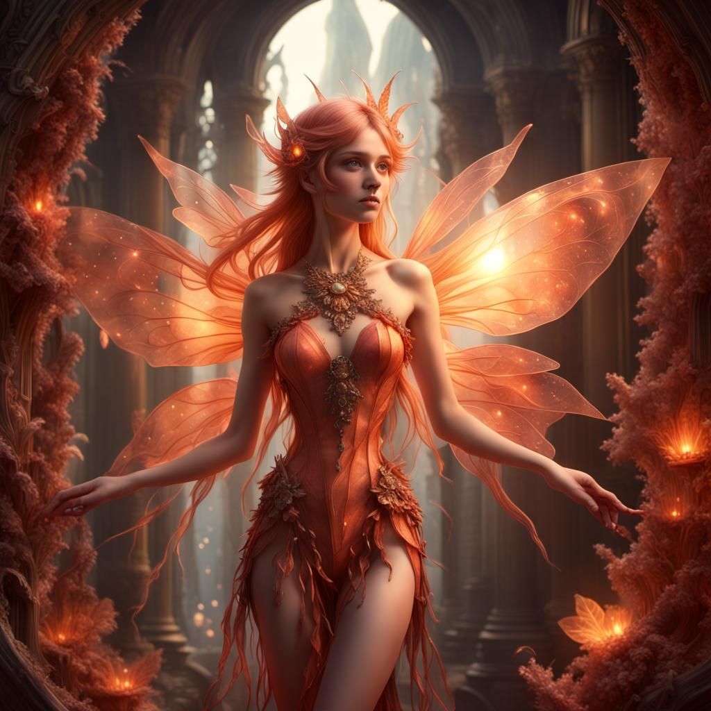 Sunstone Crystal Fairy: Epic Digital Painting