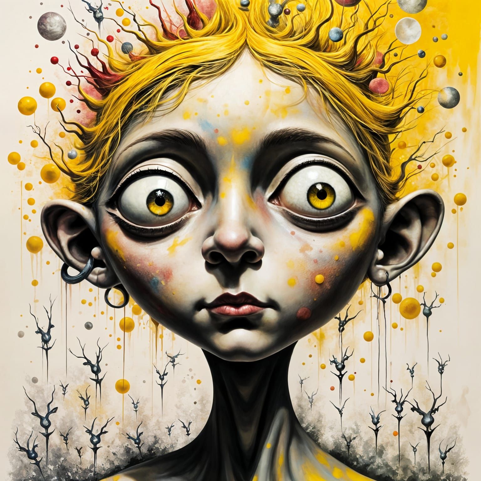 Surreal face expression