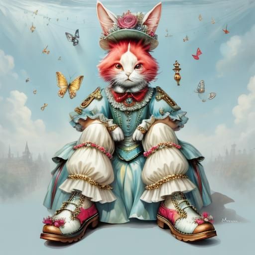 Elegant Rococo Footwear for a Discerning Madame in Jansson S...