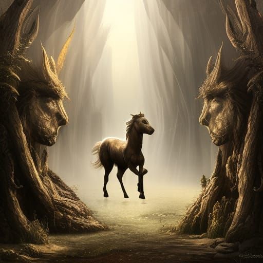 Epic Centaur in Digital Matte Painting