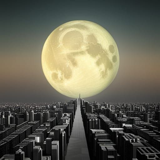 Futuristic City on the Moon