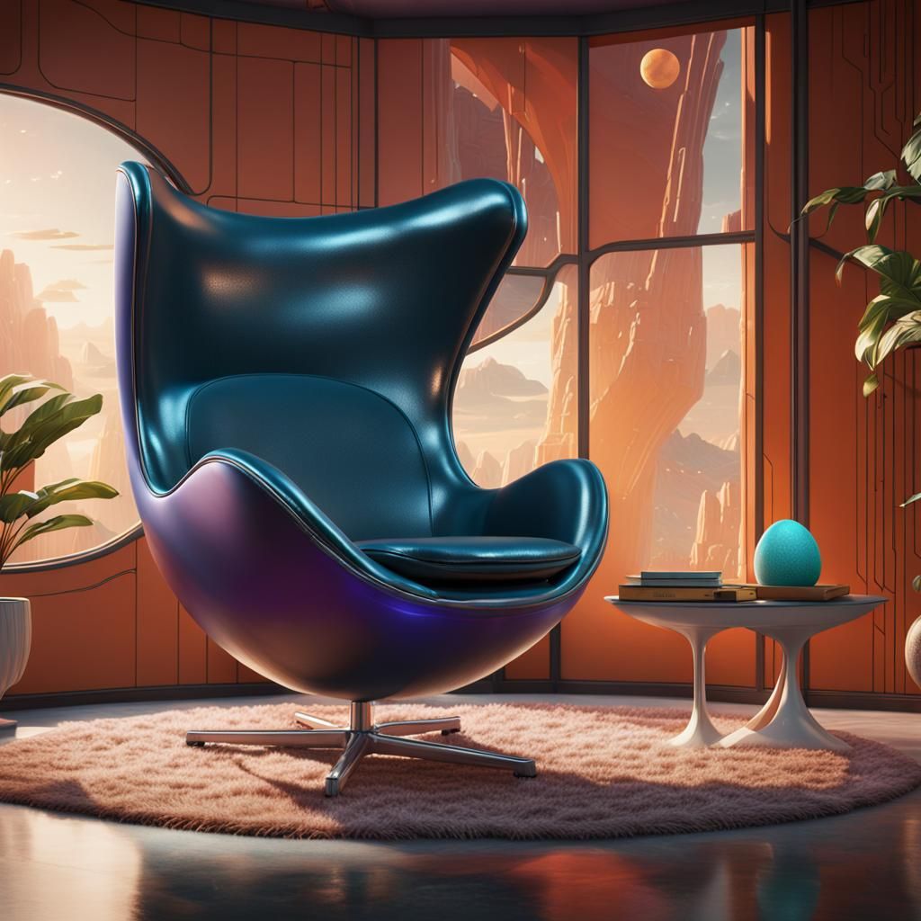 Mid-Century futuristic egg chair