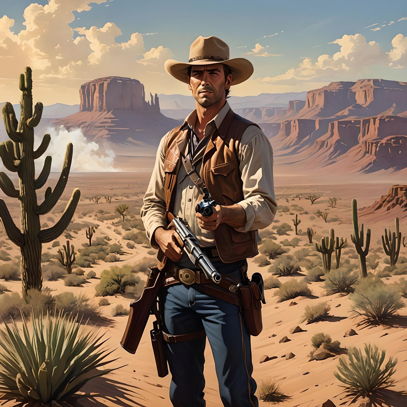 Western Desert Outlaw: American Scene Style