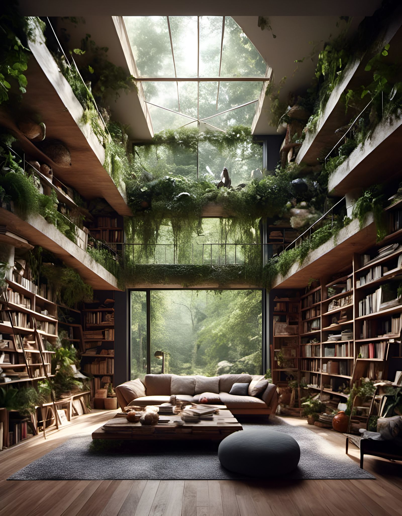 Cozy Modern Forest House with Graffiti Style