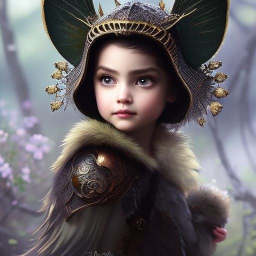 Filigree Gremlin Portrait in Ethereal Armour