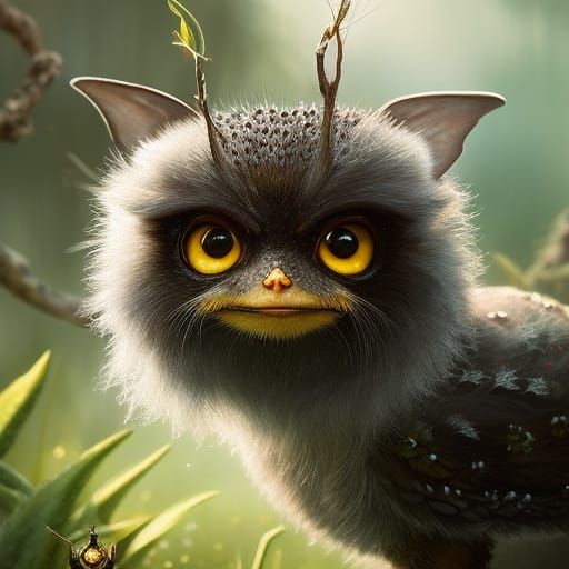 Filigree Gremlin Portrait in Overgrown Faerie Circle