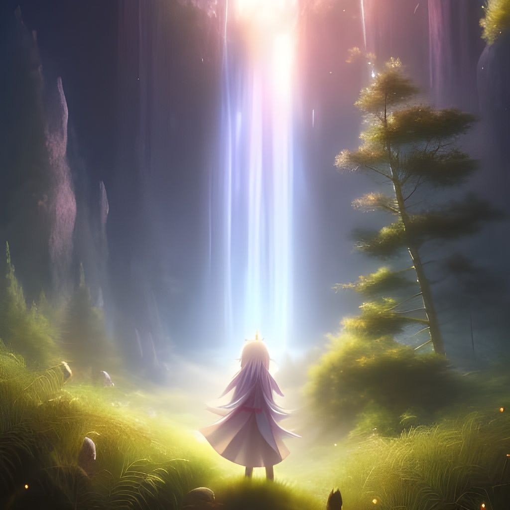 Fantasy Elves with Fairy Wings in Anime Style