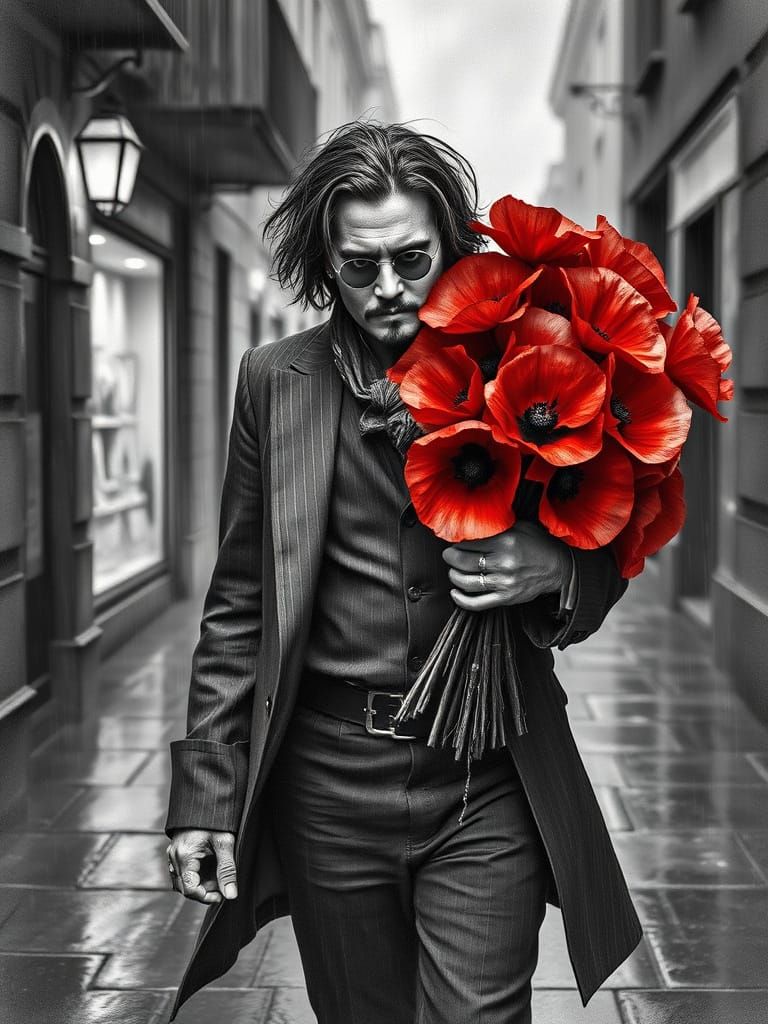 Johnny Depp in Moody Academic Drawing