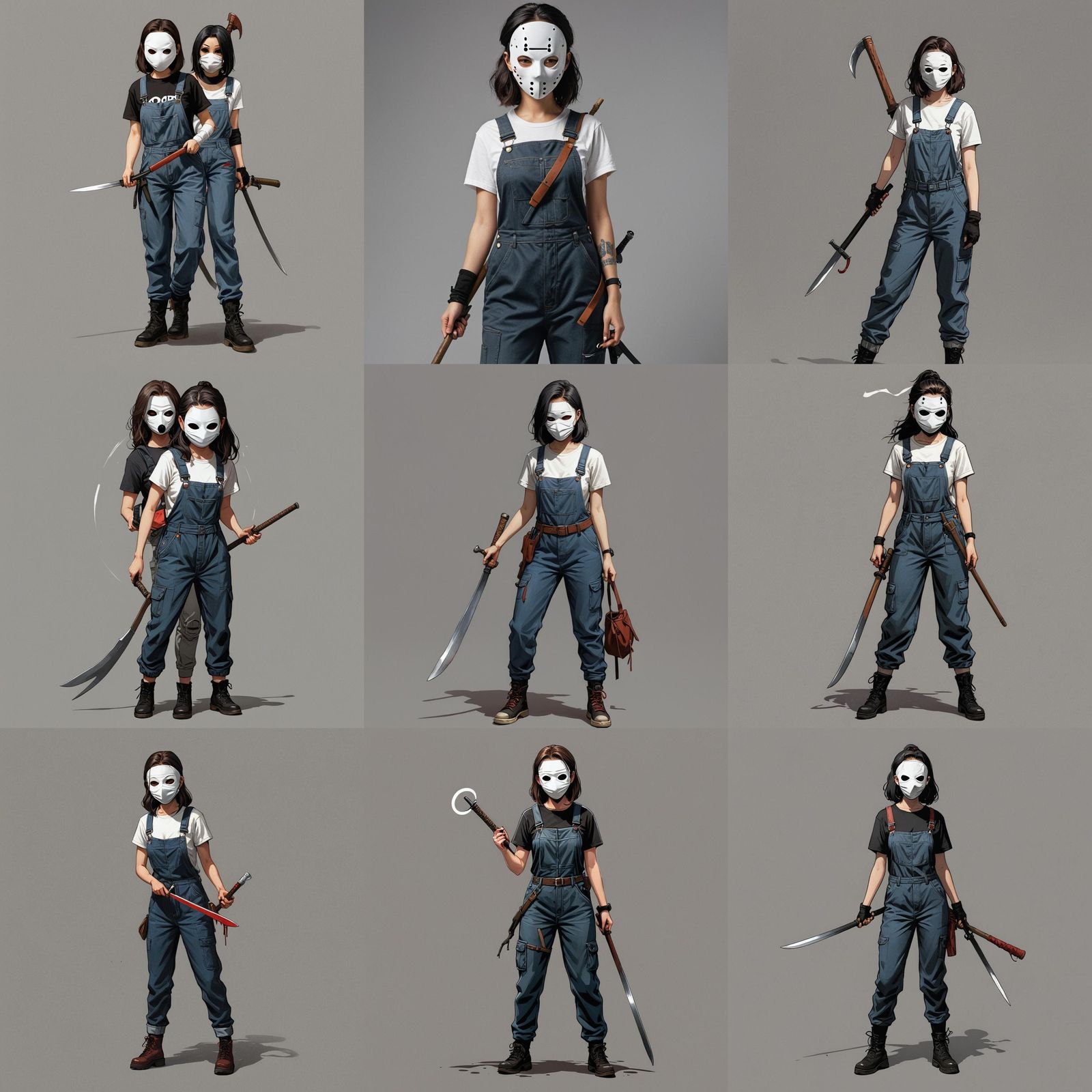 Female Slasher with Mask and Polearm